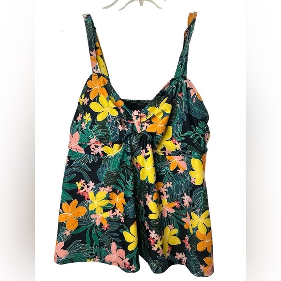 Old Navy Tropical Print Tie Knot Tankini Bathing Suit - Picture 1 of 6
